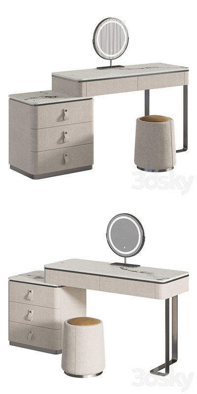 Lalume dressing table with makeup mirror